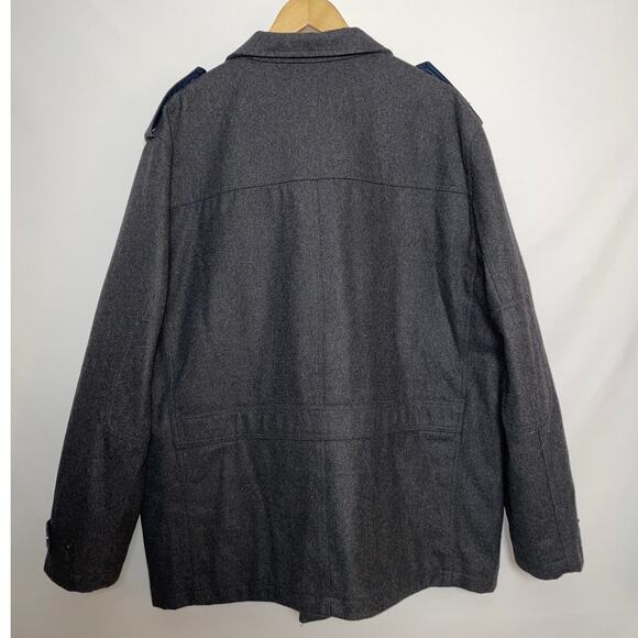 Michael Kors Wool Blend Coat‎ - Men's Size XXL - Quilted Lining - Many Pockets - Picture 3 of 11